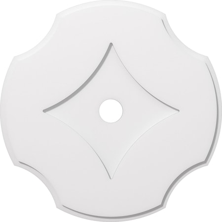 Ekena Millwork Percival Architectural Grade PVC Ceiling Medallion, 28"OD x 3"ID x 9 3/4"C x 1"P, One-Piece CMP28PL-03000